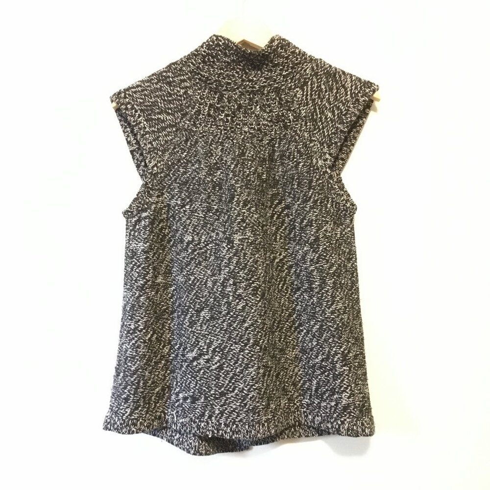 Coquette Cleo Salt & Pepper Buttoned High Collar Cap Sleeve Cardigan Small - Picture 5 of 16